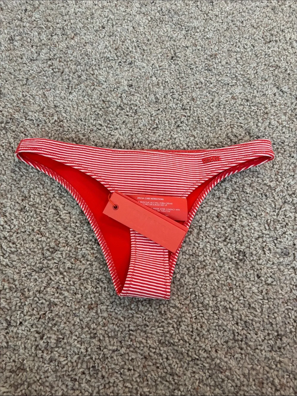triangl swimwear Red & White Striped Bikini Bottom